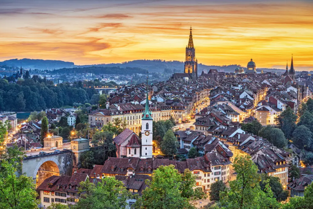 Bern, Switzerland Old Town Skyline