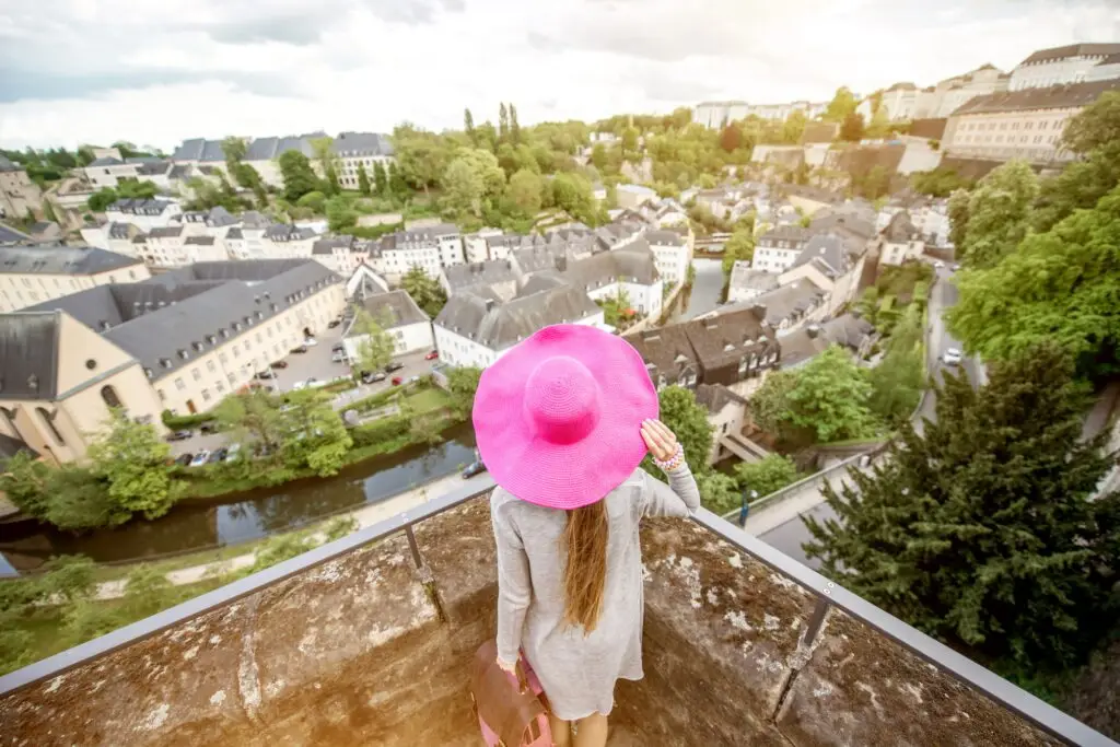Woman traveling in Luxembourg