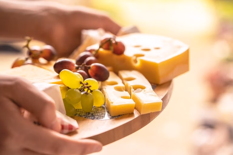 cheese platter, food, snack, grapes, cheese, cheese plate, cheese board, fruit, gouda, swiss cheese, dairy product, semi-hard cheese, soft cheese, healthy, tasty, delicious, closeup, cheese, cheese, cheese, cheese, cheese