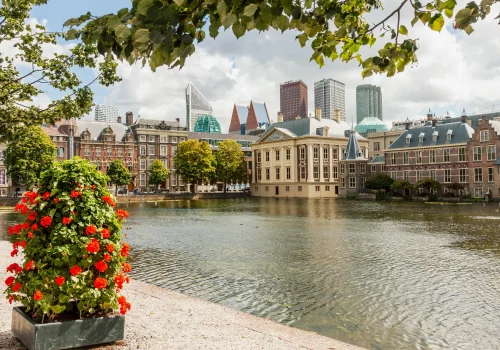 The Hague city center panorama in the Netherlands The Hague city center panorama in the Netherlands